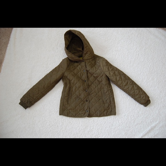 Zara Trafaluc Olive Green Puffer Jacket Sz M - Picture 2 of 6